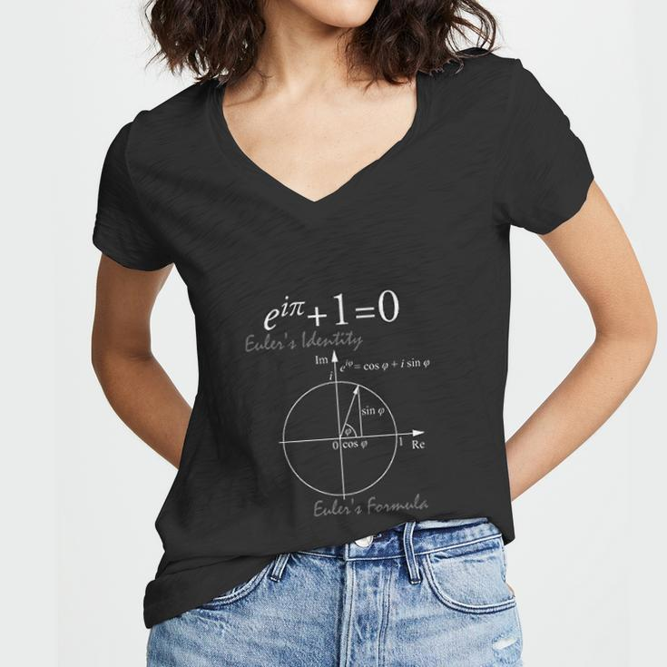 Eulers Identity Eulers Formula For Math Geeks Women V-Neck T-Shirt