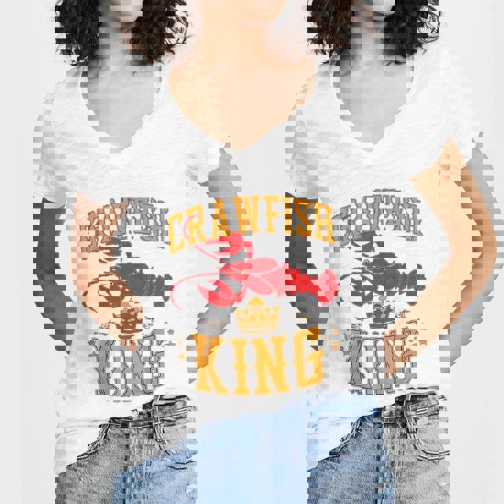 Crawfish King Crawfish Boil Party Festival Women V-Neck T-Shirt