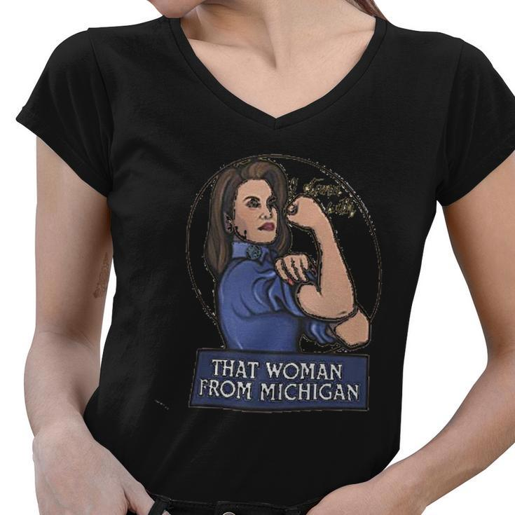 Bemomo That Woman From Michigan Gretchen Women V-Neck T-Shirt