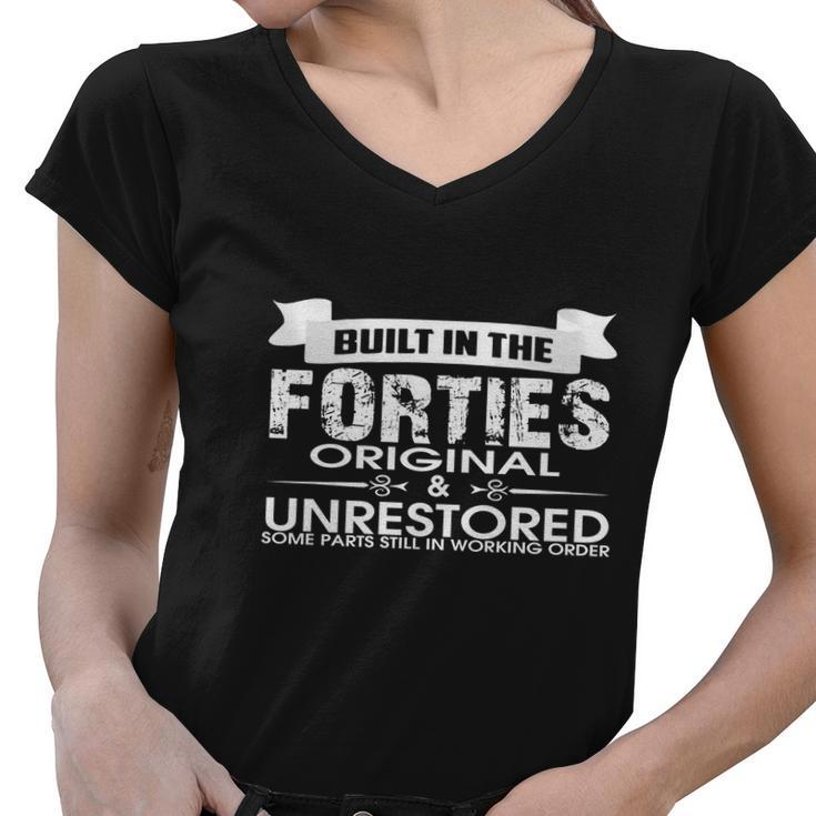 Built In The Forties Original And Unrestored Women V-Neck T-Shirt