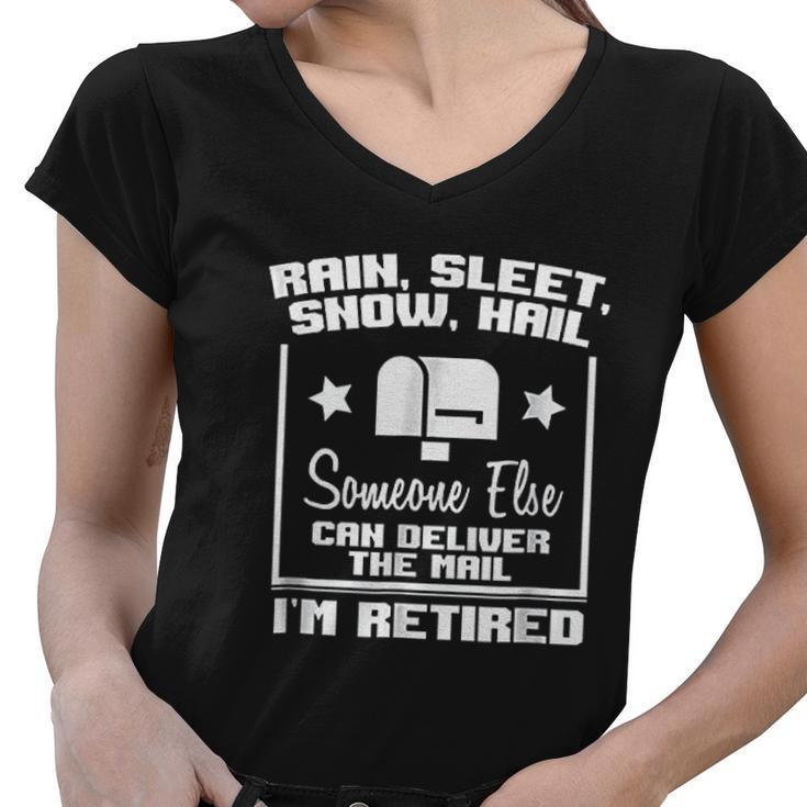 Funny Retired Postal Worker Mailman Retirement Gift Women V-Neck T-Shirt