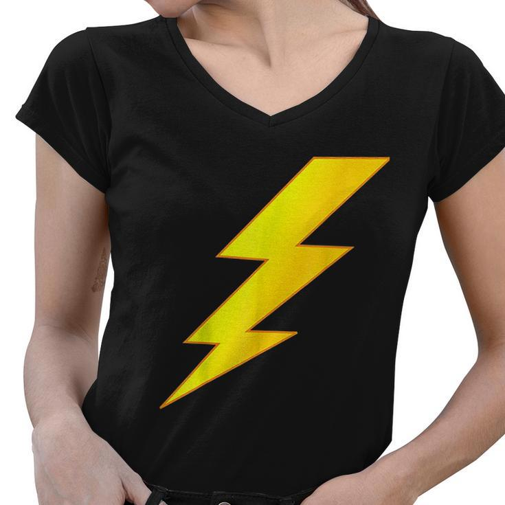 Lightning Bolt Last Minute Halloween Costume Women V-Neck T-Shirt
