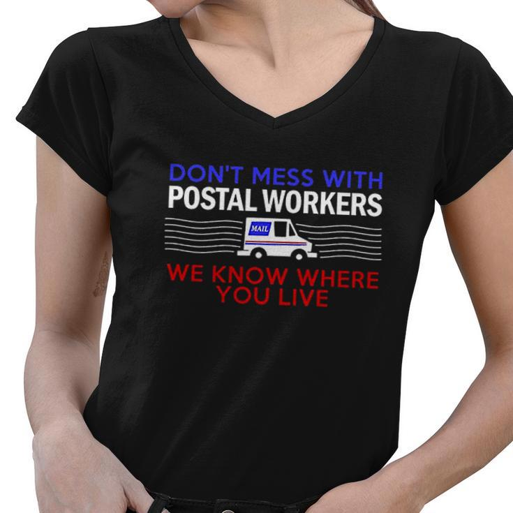 Mail Carrier Mailman Postal Worker Post Office Gift V2 Women V-Neck T-Shirt