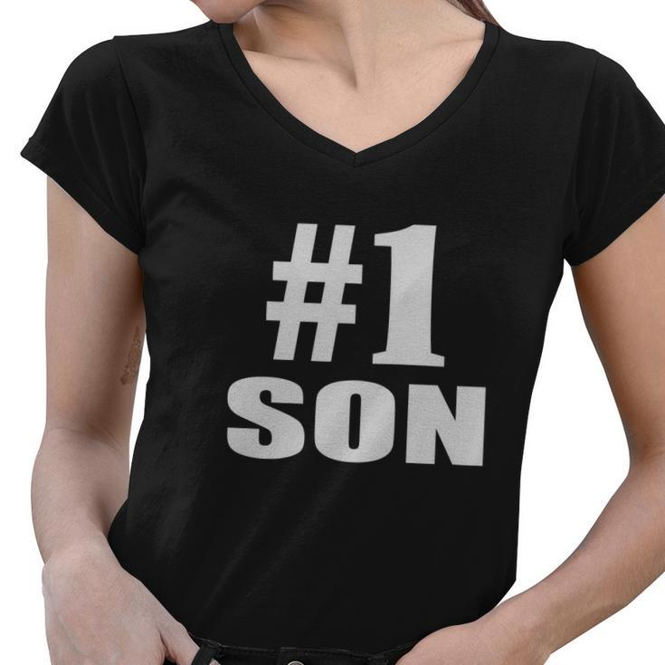 Number One 1 Son Women V-Neck T-Shirt