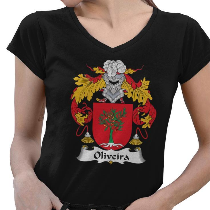 Oliveira Family Crest Portuguese Family Crests Women V-Neck T-Shirt