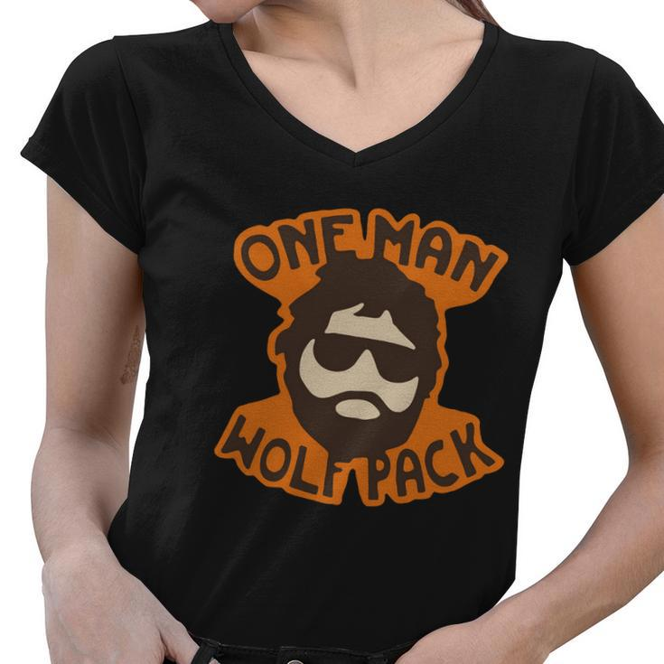 One Man Wolf Pack The Hangover Women V-Neck T-Shirt