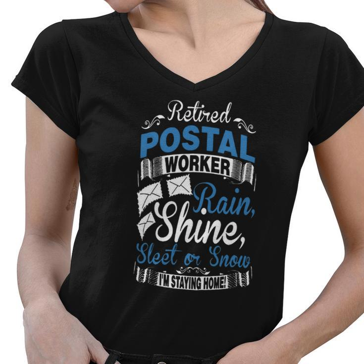 Retired Postal Worker - Llbocne Women V-Neck T-Shirt