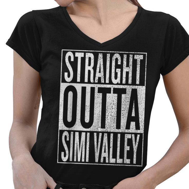 Straight Outta Simi Valley Great Travel & Gift Idea V3 Women V-Neck T-Shirt