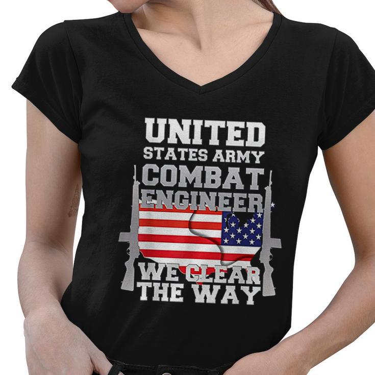 Us Army Combat Engineer 12B Military Pride Women V-Neck T-Shirt