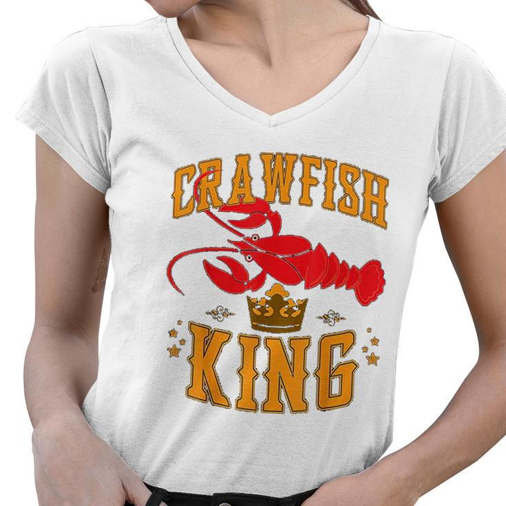 Crawfish King Crawfish Boil Party Festival Women V-Neck T-Shirt