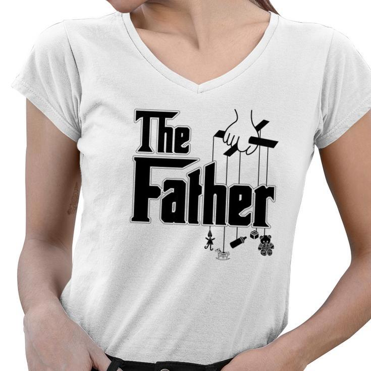 Mens The Father New Daddy Expecting Baby Gift Women V-Neck T-Shirt