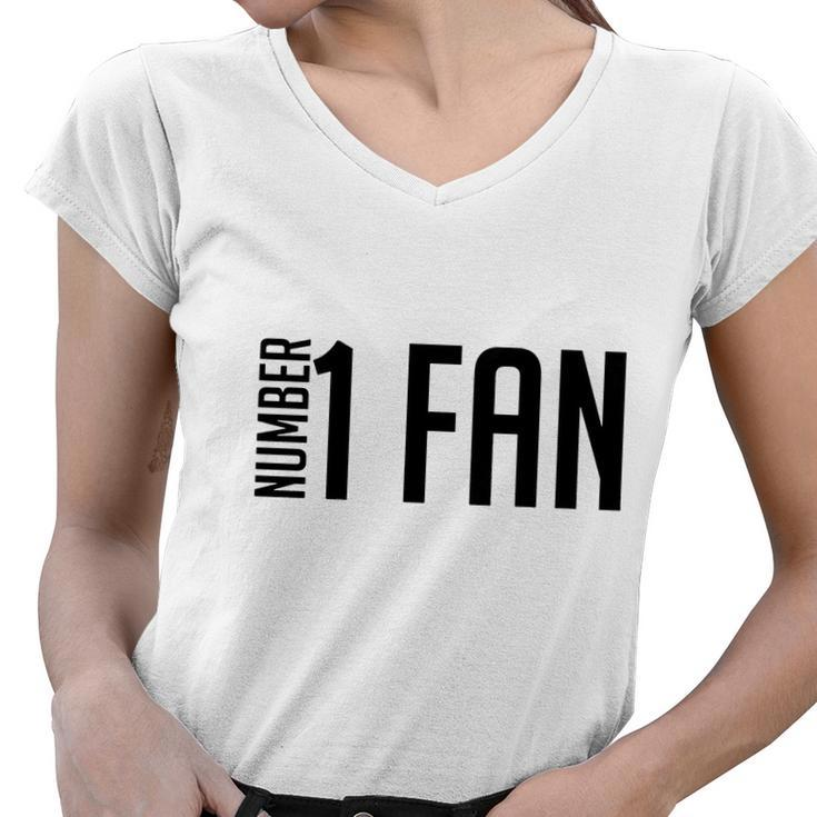 Vintage Graphic Number 1 Fan Women V-Neck T-Shirt