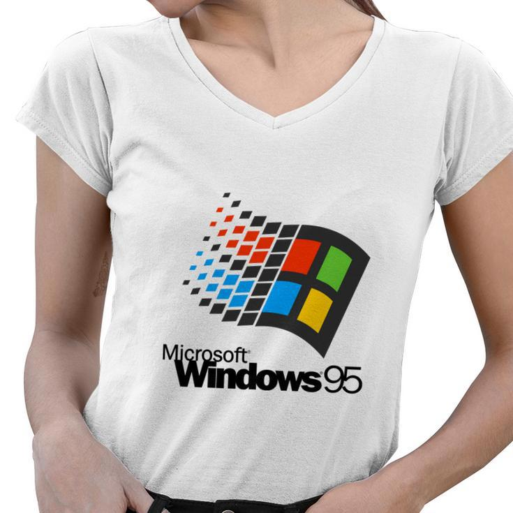 Windows 95 Shirt Women V-Neck T-Shirt