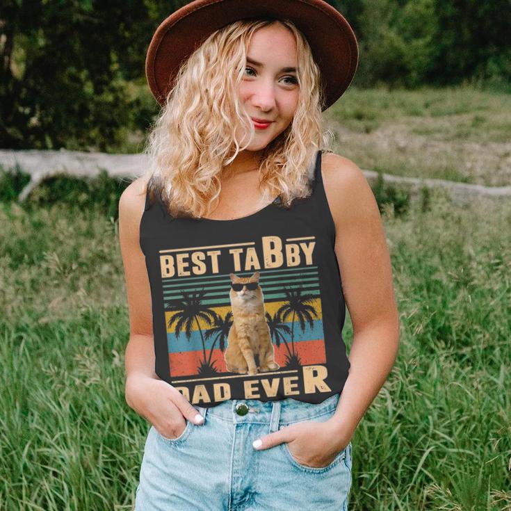 Vintage Best Cat Dad Ever Tabby Fathers Day Gift For Daddy Unisex Tank Top