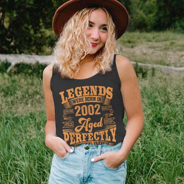 21 Year Old Gifts Legends Born In 2002 Vintage 21St Birthday Unisex Tank Top