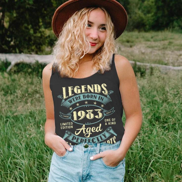 40Th Birthday Vintage Legends Born In 1983 40 Year Old Tank Top