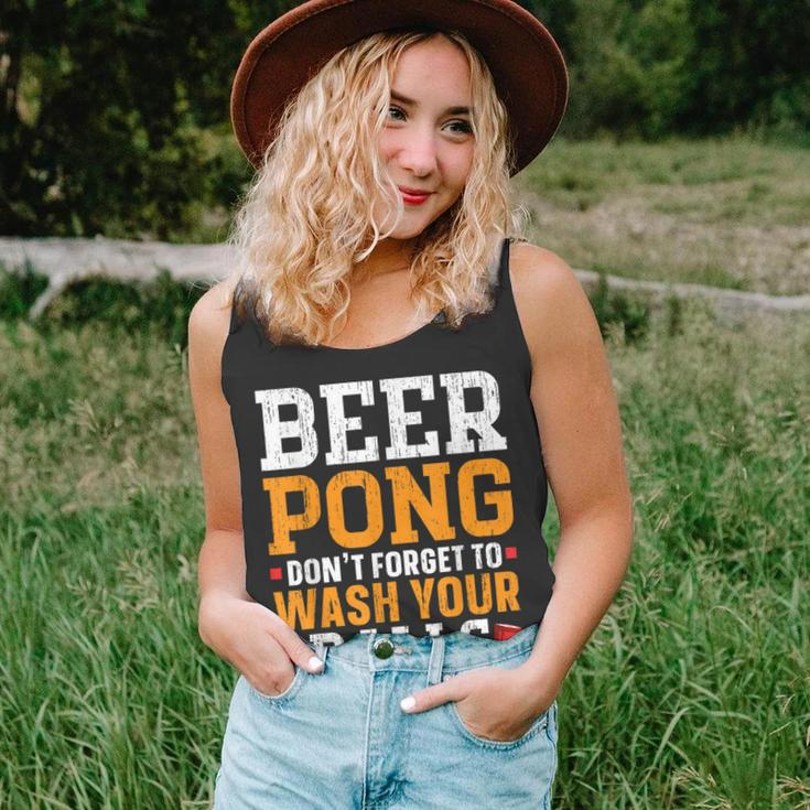 Beer Pong Dont Forget To Wash Your Balls Biertrinker Tank Top