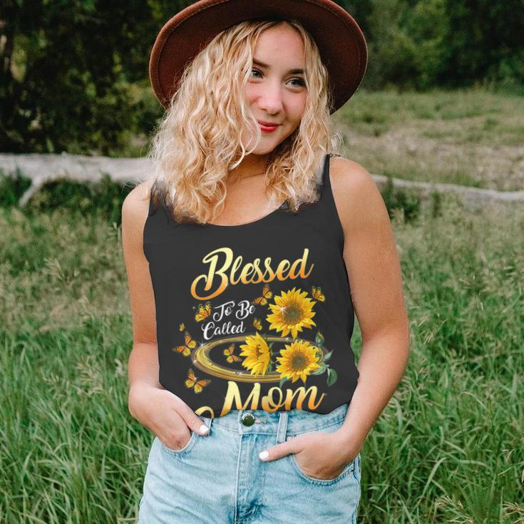 Womens Blessed To Be Called Mom Sunflower Womens Tank Top