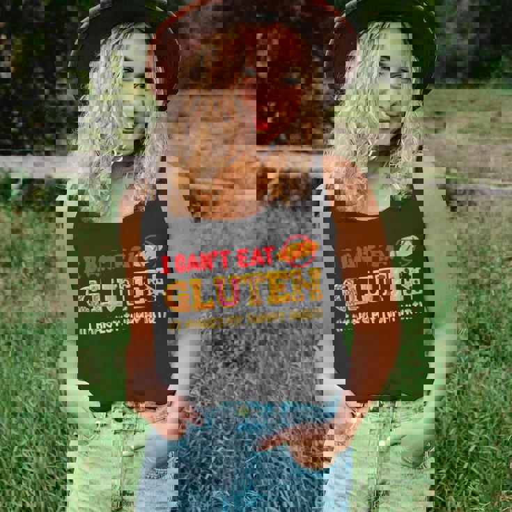 I Cant Eat Gluten It Makes My Tummy Hurt Gluten Intolerance Tank Top