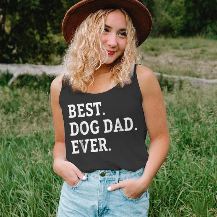 Cute Fathers Day Best Dog Dad Ever Dads Puppy Lover Unisex Tank Top