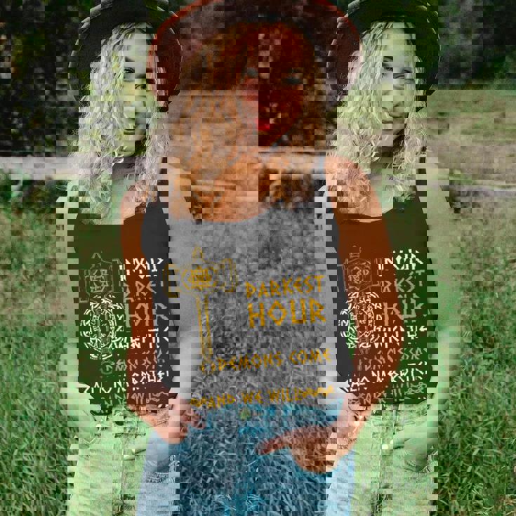 Mens In Your Darkest Hour Call On Me Brother Viking Legends Tank Top