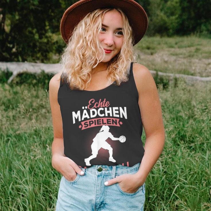 Echte Mädchen Spielen Basketball Spruch Baketballerin Tank Top