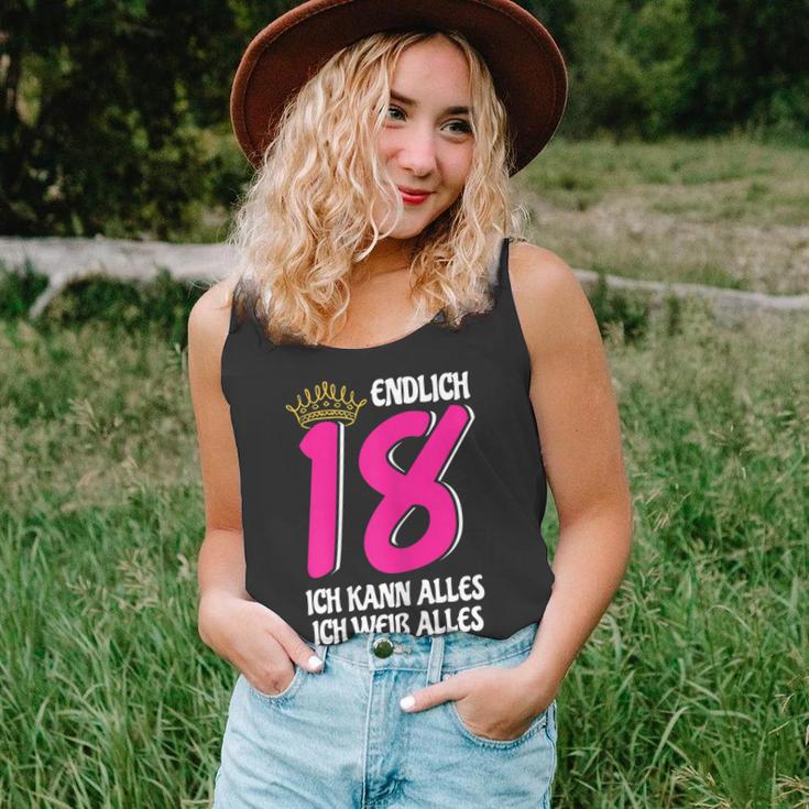 Endlich 18 Unisex TankTop für Damen, Lustiges Volljährig Mädchen Geburtstagsshirt