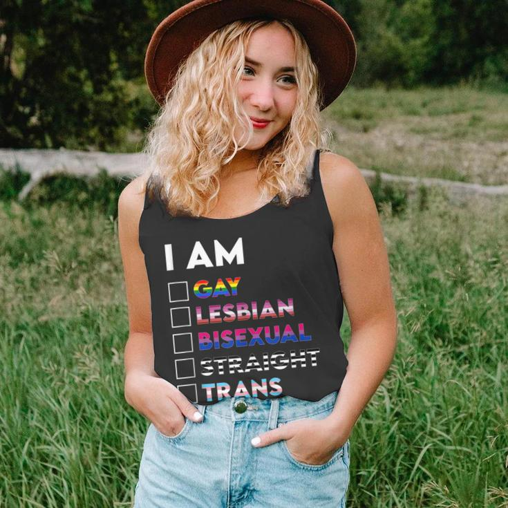 I Am Gay Lesbian Bisexual Straight Trans Human Unisex Tank Top