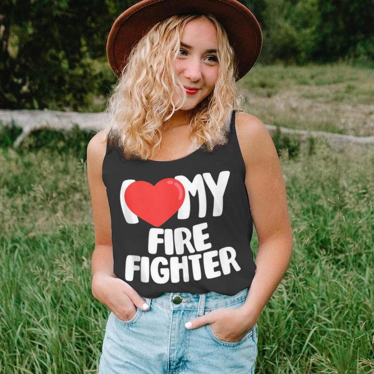 I Love My Fire Fighter Unisex Tank Top