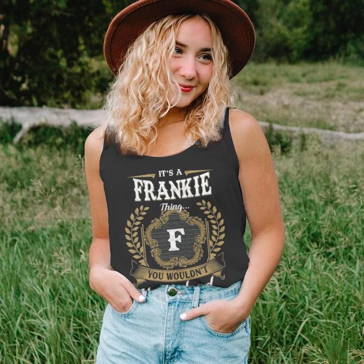 Its A Frankie Thing You Wouldnt Understand Shirt Frankie Family Crest Coat Of Arm Unisex Tank Top