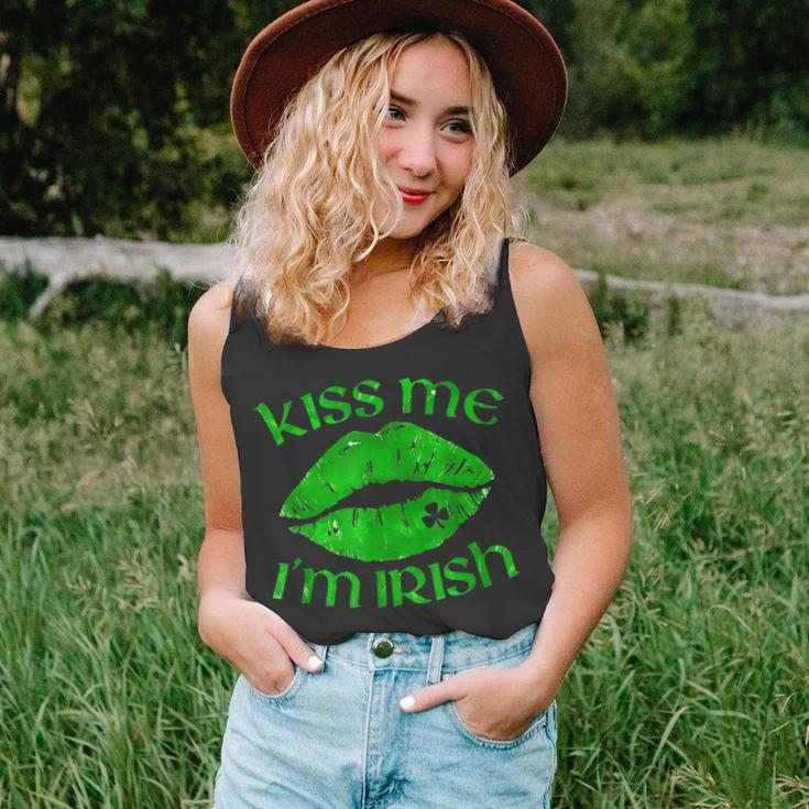 Kiss Me Im Irish Lips Sexy St Patricks Day Unisex Tank Top