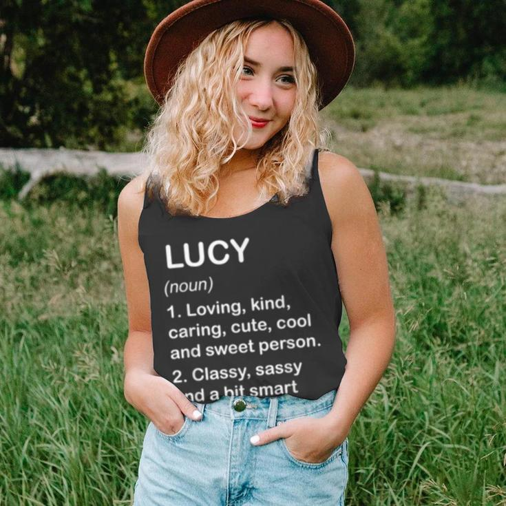 Lucy Definition Personalized Custom Name Loving Kind Unisex Tank Top