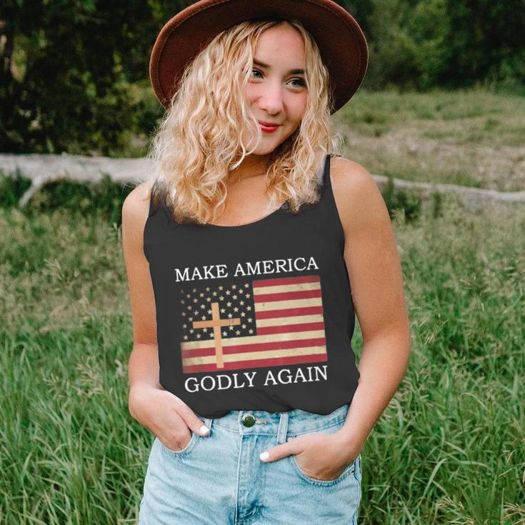 Make America Godly Again American Flag V2 Men Women Tank Top Graphic Print Unisex