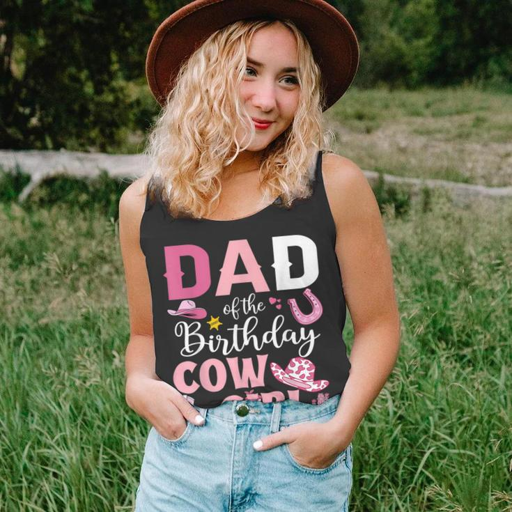 Mens Dad Of The Birthday Cowgirl Rodeo Party B-Day Girl Party Unisex Tank Top