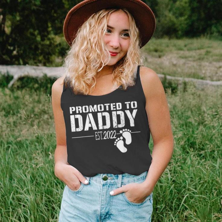 Mens Promoted To Daddy 2022 Funny Gift For New Dad First Time Dad Unisex Tank Top