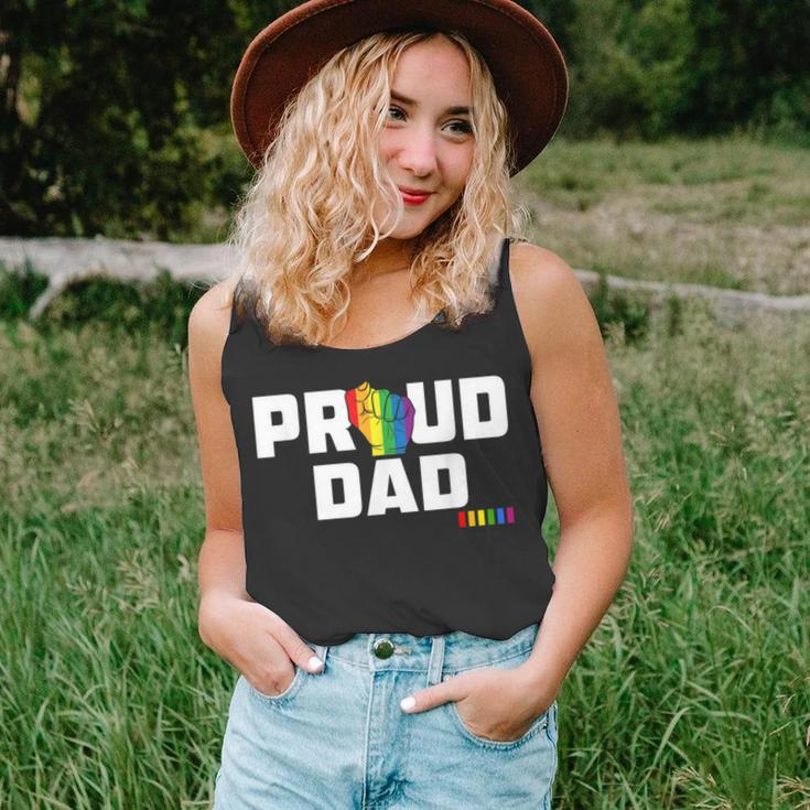 Mens Proud Dad Lgbt Gay Pride Month Lgbtq Rainbow Unisex Tank Top