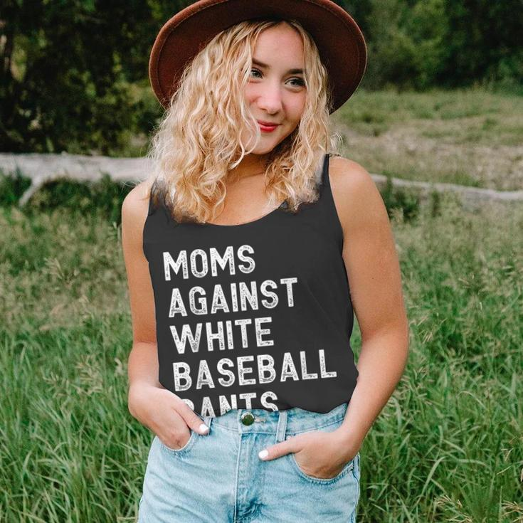 Moms Against White Baseball Pants - Funny Baseball Mom Unisex Tank Top