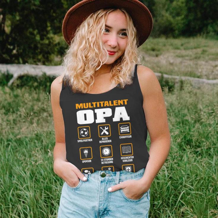 Multitalent Opa Unisex TankTop mit lustigen Icons, Unisex TankTop für Großväter