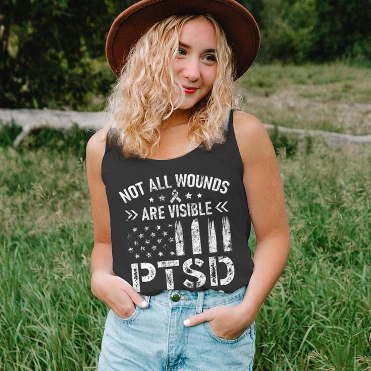 Not All Wounds Are Visible Ptsd Awareness Us Veteran Soldier Unisex Tank Top