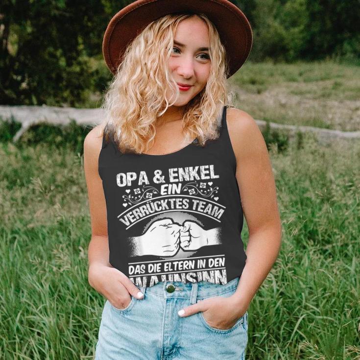 Opa Enkel Geschenk Spruch Enkelkind Großvater Ein Team Tank Top