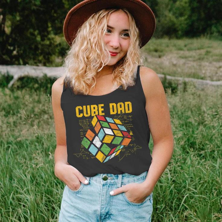 Puzzle Cube Dad Speed Cubing 80S Youth Vintage Math Unisex Tank Top