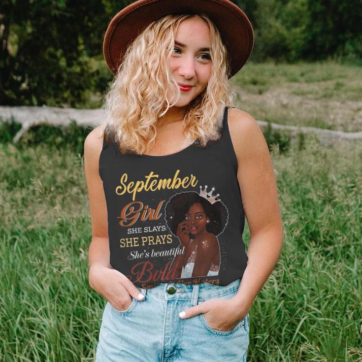 September-Mädchen Unisex TankTop, Betend & Feiernd, Schöner Geburtstag