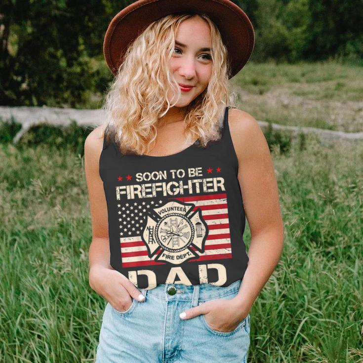 Soon To Be Firefighter Dad Proud Fireman New Dad Fathers Day Unisex Tank Top