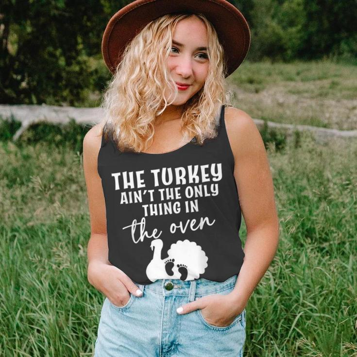 The Turkey Aint The Only Thing In The Oven Baby Reveal Unisex Tank Top