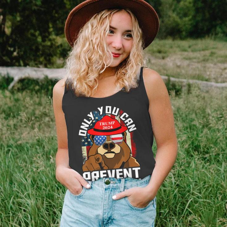 Trump Bear 45 47 Maga 2024 Only You Can Prevent Socialism Unisex Tank Top