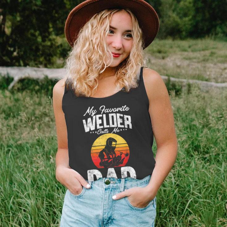 Vintage Style My Favorite Welder Calls Me Dad Fathers Day Unisex Tank Top