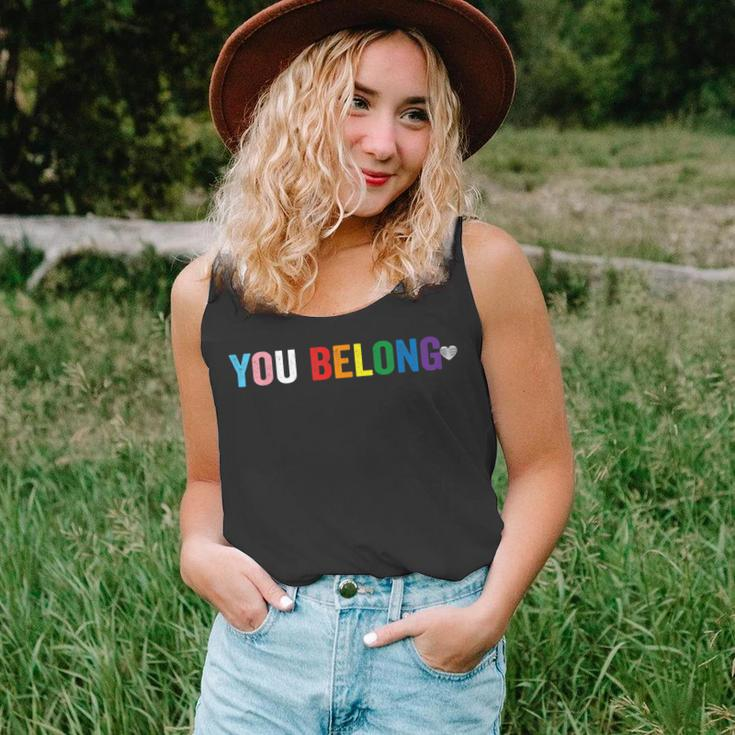 You Belong Gay Pride Lgbt Support And Respect Transgender Unisex Tank Top