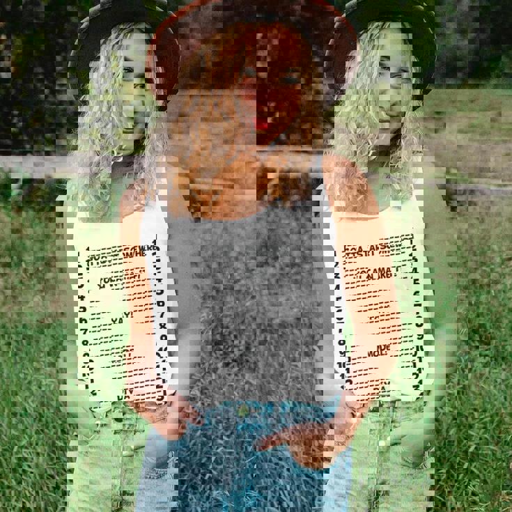 Hair Length Check Measurement Backprint Back Unisex Tank Top