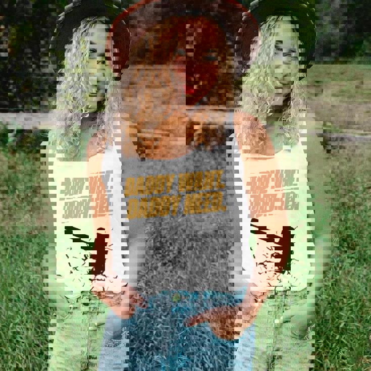 Noisyhuevos Daddy Want Daddy Need Unisex Tank Top