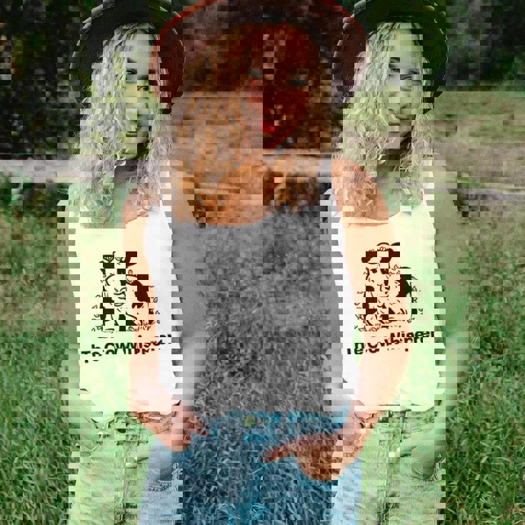 The Cow Whisperer- Cute Black And White Resting Cow Unisex Tank Top The Cow Whisperer- Cute Black And White Resting Cow Unisex Tank Top